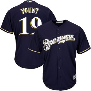 Superb Brewers #19 Robin Yount Navy blue Cool Base Stitched Youth MLB Jersey For a short time available Grab yours quickly to own a team jersey