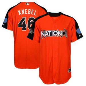 Superb Brewers #46 Corey Knebel Orange 2017 All Star National League Stitched Youth MLB Jersey With high demand Don't miss out Order now to wear your team colors