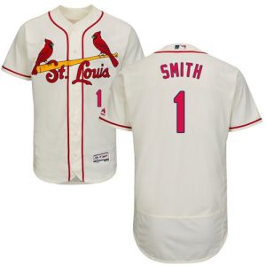 Superb Cardinals #1 Ozzie Smith Cream Flexbase Authentic Collection Stitched MLB Jersey
