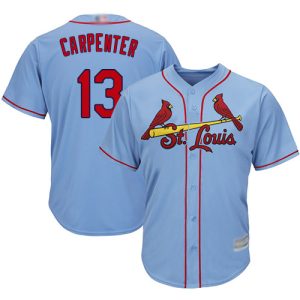 Superb Cardinals #13 Matt Carpenter Light Blue Cool Base Stitched Youth MLB Jersey Sports enthusiasts seize this opportunity Order now to feel the game excitement
