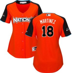 Superb Cardinals #18 Carlos Martinez Orange 2017 All Star National League Women's Stitched MLB Jersey Limited stock Order now to show your love for your team