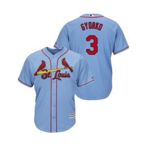 Superb Cardinals #3 Jedd Gyorko Horizon Blue Alternate 2019 Cool Base Stitched MLB Jersey