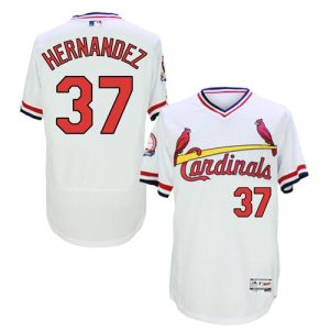 Superb Cardinals #37 Keith Hernandez White Flexbase Authentic Collection Cooperstown Stitched MLB Jersey