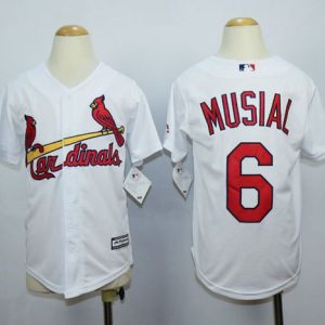 Superb Cardinals #6 Stan Musial White Cool Base Stitched Youth MLB Jersey Sports fans this is your chance Order soon to be part of the action