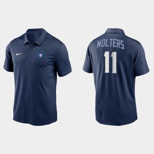Superb Chicago Cubs #11 Tony Wolters Men's Nike 2021 City Connect Polo   Navy Sports enthusiasts seize this opportunity Order now to feel the game excitement