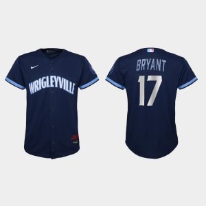 Superb Chicago Cubs #17 Kris Bryant Youth Nike 2021 City Connect Navy MLB Jersey Act fast Only a few left Secure yours today