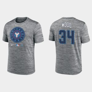 Superb Chicago Cubs #34 Kerry Wood Men's Nike 2021 City Connect T Shirt   Grey Retailers boost your inventory Order now to meet customer demand