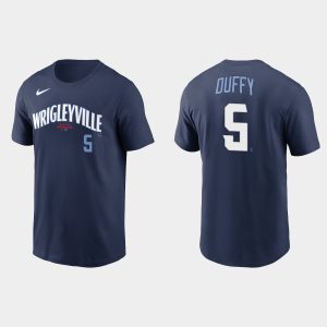 Superb Chicago Cubs #5 Matt Duffy Men's Nike 2021 City Connect Wordmark T Shirt    Navy Be among the first buyers Order now to enjoy top notch quality