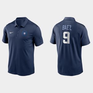 Superb Chicago Cubs #9 Javier Baez Men's Nike 2021 City Connect Polo   Navy For a short time available Grab yours quickly to own a team jersey