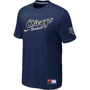 Superb Chicago White Sox Nike Away Practice MLB T Shirt Midnight Blue