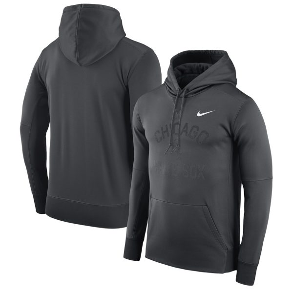 Superb Chicago White Sox Nike Therma Pullover Hoodie Black