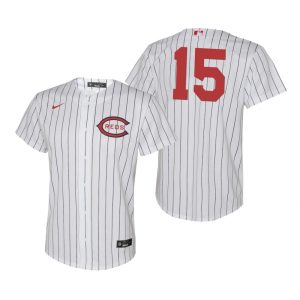 Superb Cincinnati Reds #15 Nick Senzel Youth 2022 Field of Dreams MLB Game Jersey   White Limited stock Order now to show your love for your team