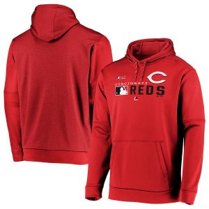 Superb Cincinnati Reds Majestic Authentic Collection Team Distinction Pullover Hoodie Red
