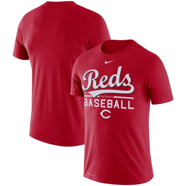 Superb Cincinnati Reds Nike Wordmark Practice Performance T Shirt Red