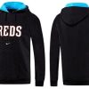 Superb Cincinnati Reds Pullover Hoodie Black & Blue
