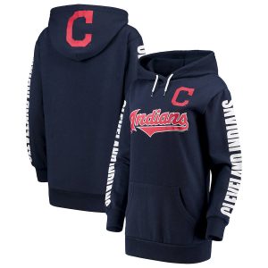 Superb Cleveland Guardians G III 4Her by Carl Banks Women's Extra Innings Pullover Hoodie Navy