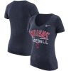 Superb Cleveland Guardians Nike Women's Practice 1.7 Tri Blend V Neck T Shirt Heathered Navy Sports enthusiasts seize this opportunity Order now to feel the game excitement