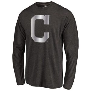 Superb Cleveland Guardians Platinum Collection Long Sleeve Tri Blend T Shirt Black Act fast Only a few left Secure yours today