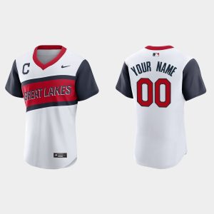 Superb Cleveland Indians Custom Men's Nike White 2021 Little League Class Authentic MLB Jersey