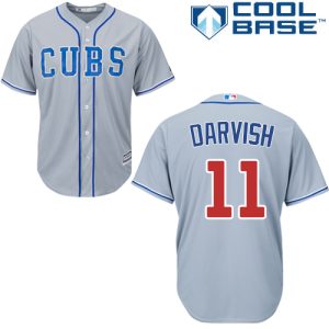 Superb Cubs #11 Yu Darvish Grey Road Stitched Youth MLB Jersey Retailers boost your inventory Order now to meet customer demand