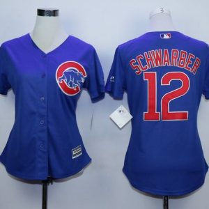 Superb Cubs #12 Kyle Schwarber Blue Alternate Women's Stitched MLB Jersey With high demand Don't miss out Order now to wear your team colors