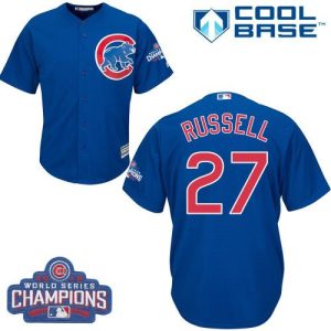 Superb Cubs #27 Addison Russell Blue Alternate 2016 World Series Champions Stitched Youth MLB Jersey Be among the first buyers Order now to enjoy top notch quality