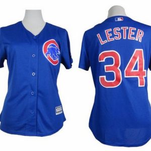 Superb Cubs #34 Jon Lester Blue Alternate Women's Stitched MLB Jersey With high demand Don't miss out Order now to wear your team colors