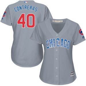Superb Cubs #40 Willson Contreras Grey Road Women's Stitched MLB Jersey With high demand Don't miss out Order now to wear your team colors