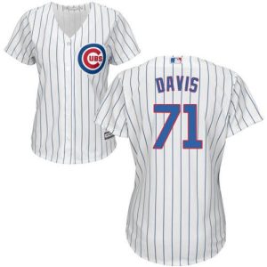 Superb Cubs #71 Wade Davis White(Blue Strip) Home Women's Stitched MLB Jersey Sports fans this is your chance Order soon to be part of the action