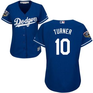 Superb Dodgers #10 Justin Turner Blue Alternate 2018 World Series Women's Stitched MLB Jersey For a short time available Grab yours quickly to own a team jersey