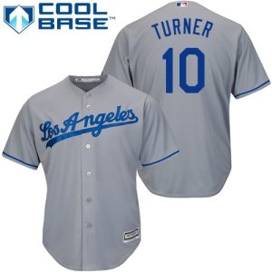 Superb Dodgers #10 Justin Turner Grey Cool Base Stitched Youth MLB Jersey Sports enthusiasts seize this opportunity Order now to feel the game excitement