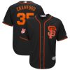 Superb Giants #35 Brandon Crawford Black 2019 Spring Training Cool Base Stitched MLB Jersey
