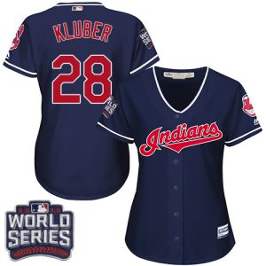 Superb Guardians #28 Corey Kluber Navy Blue 2016 World Series Bound Women's Alternate Stitched MLB Jersey Limited stock Order now to show your love for your team