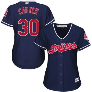 Superb Guardians #30 Joe Carter Navy Blue Alternate Women's Stitched MLB Jersey Retailers boost your inventory Order now to meet customer demand