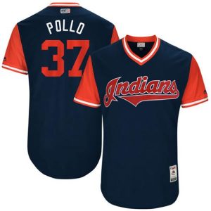 Superb Guardians #37 Cody Allen Navy Pollo Players Weekend Authentic Stitched MLB Jersey