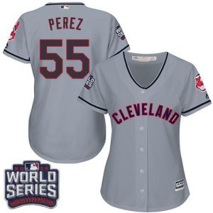 Superb Guardians #55 Roberto Perez Grey 2016 World Series Bound Women's Road Stitched MLB Jersey Retailers boost your inventory Order now to meet customer demand