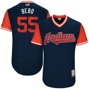 Superb Guardians #55 Roberto Perez Navy Bebo Players Weekend Authentic Stitched MLB Jersey
