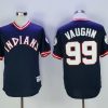 Superb Guardians #99 Ricky Vaughn Navy Blue 1976 Turn Back The Clock Stitched MLB Jersey