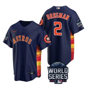 Superb Houston Astros #2 Alex Bregman Youth Nike 150th Anniversary 2021 World Series Authentic MLB Jersey   Navy Act fast Only a few left Secure yours today