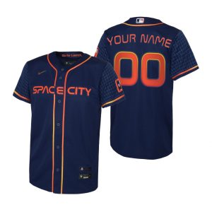 Superb Houston Astros Custom Navy Nike Youth 2022 City Connect Replica MLB Jersey