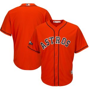 Superb Houston Astros Majestic 2019 Postseason Official Cool Base Player Jersey Orange