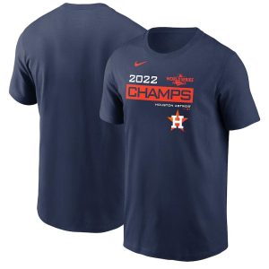 Exceptional Houston Astros Navy Men's 2022 World Series Champions Champion Logo T Shirt Collectors this is a must have Add it to your collection by ordering