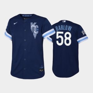Superb Kansas City Royals #58 Scott Barlow Youth Replica 2022 City Connect Navy Jersey Hurry Exclusive offer Place your order immediately for a great jersey