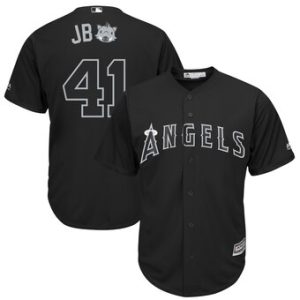 Superb Los Angeles Angels #41 Justin Bour Majestic 2019 Players' Weekend Cool Base Player Jersey Black
