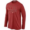 Superb Los Angeles Angels Long Sleeve MLB T Shirt Red