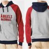 Superb Los Angeles Angels Pullover Hoodie Grey & Red