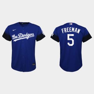 Superb Los Angeles Dodgers #5 Freddie Freeman Nike Youth 2021 City Connect MLB Jersey Royal With high demand Don't miss out Order now to wear your team colors