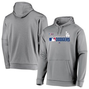 Superb Los Angeles Dodgers Majestic Authentic Collection Team Distinction Pullover Hoodie Platinum