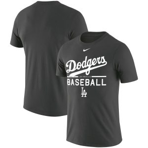 Superb Los Angeles Dodgers Nike Practice Performance T Shirt Anthracite