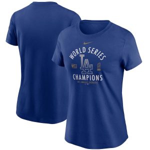 Superb Los Angeles Dodgers Nike Women's 2020 World Series Champions T Shirt Royal Retailers boost your inventory Order now to meet customer demand